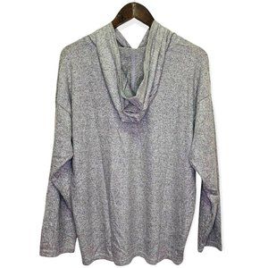Ceny Women's Size L Long Sleeve High Neck Pullover Soft Hoodie Heather Gray